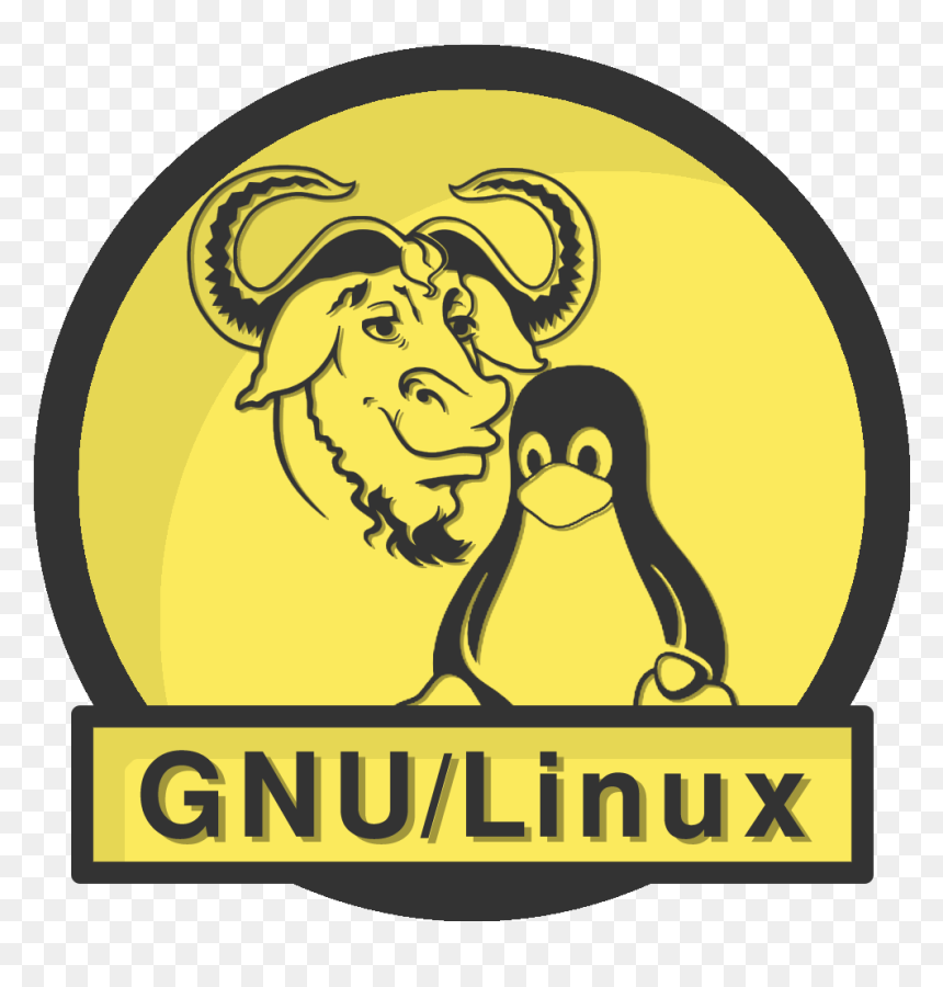 Gnu & Tux - Foss Cit, HD Png Download - linux logo png