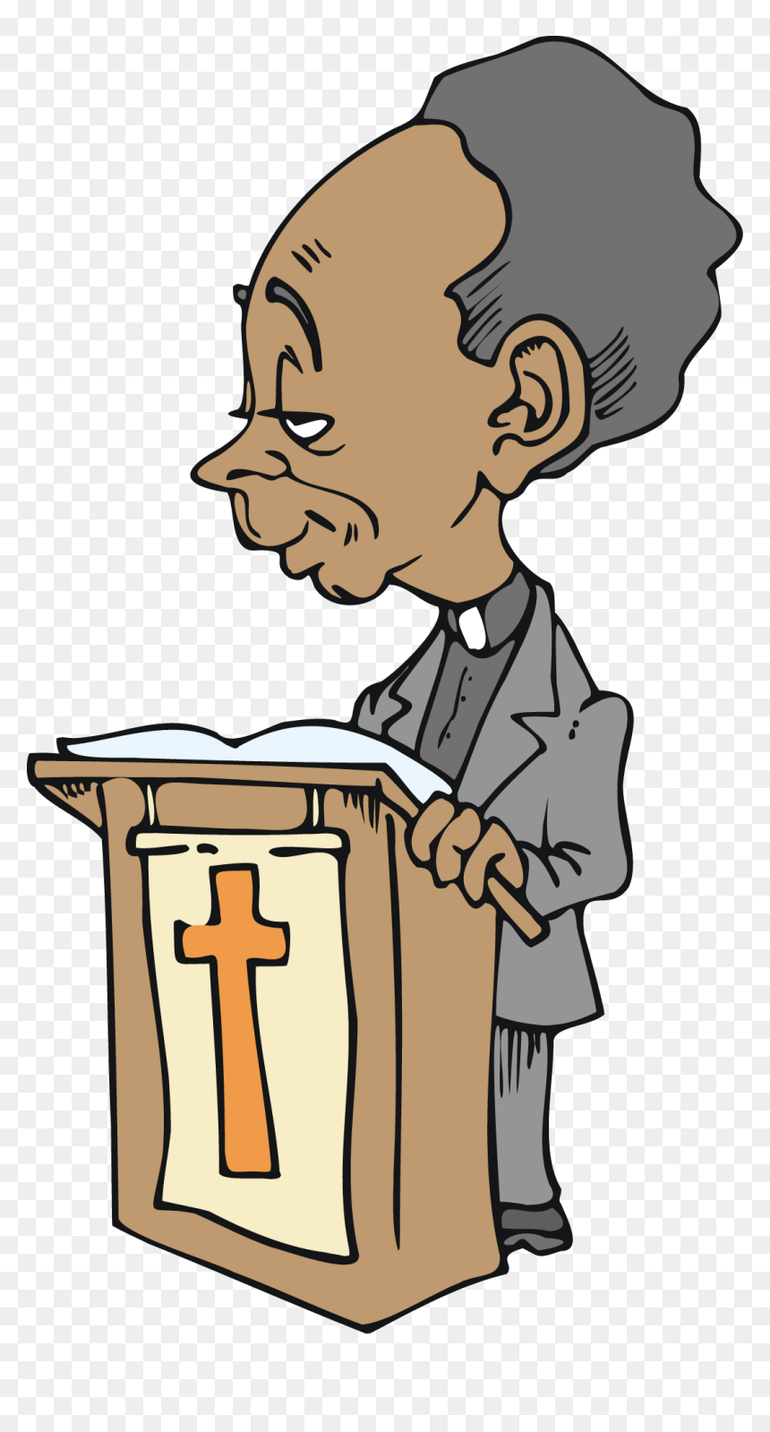 Free African American Cartoon Character Preacher Vector, HD Png Download - preacher png