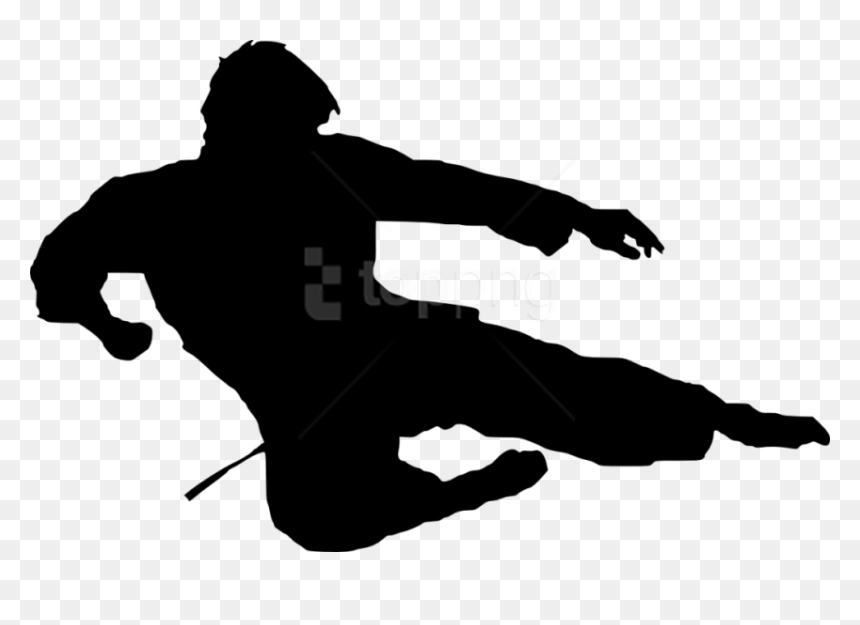 Free Png Karate Silhouette Png Images Transparent - Silhouette Karate, Png Download - jumping png