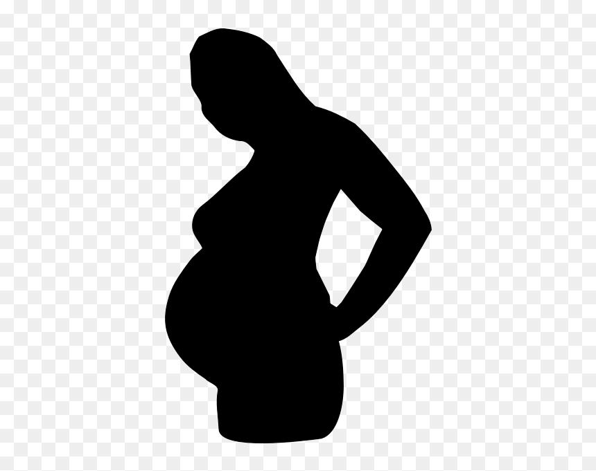 Pregnant Woman Silhouette, HD Png Download - pregnant png