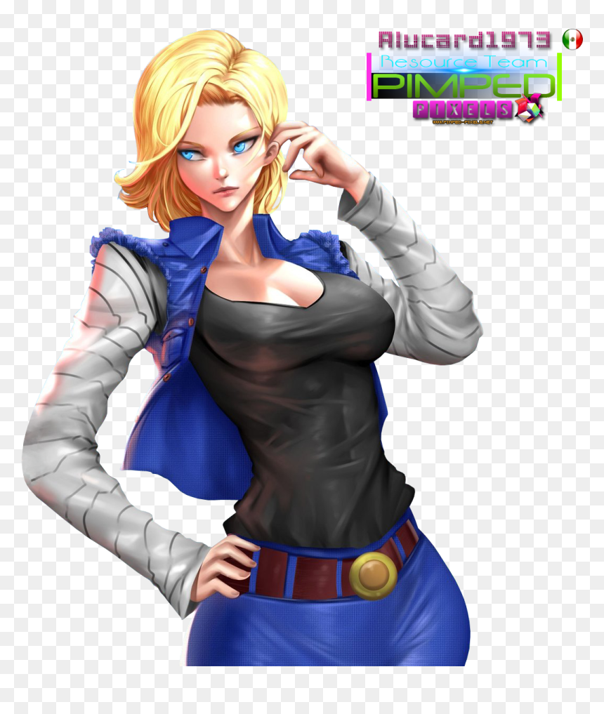 Fanart Android 18 , Png Download - Androide 18 Fan Art, Transparent Png - android 18 png