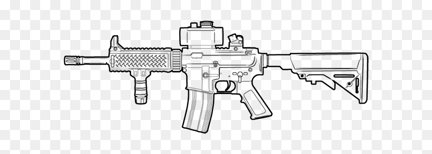 Airsoft Gun Png, Transparent Png - m4a1 png