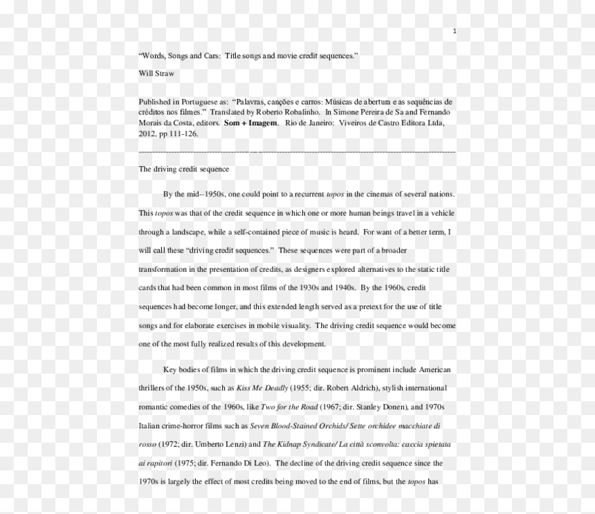 Document, HD Png Download - movie credits png