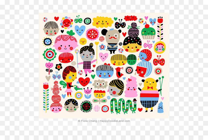 Happy Faces © Flora Chang, HD Png Download - land png