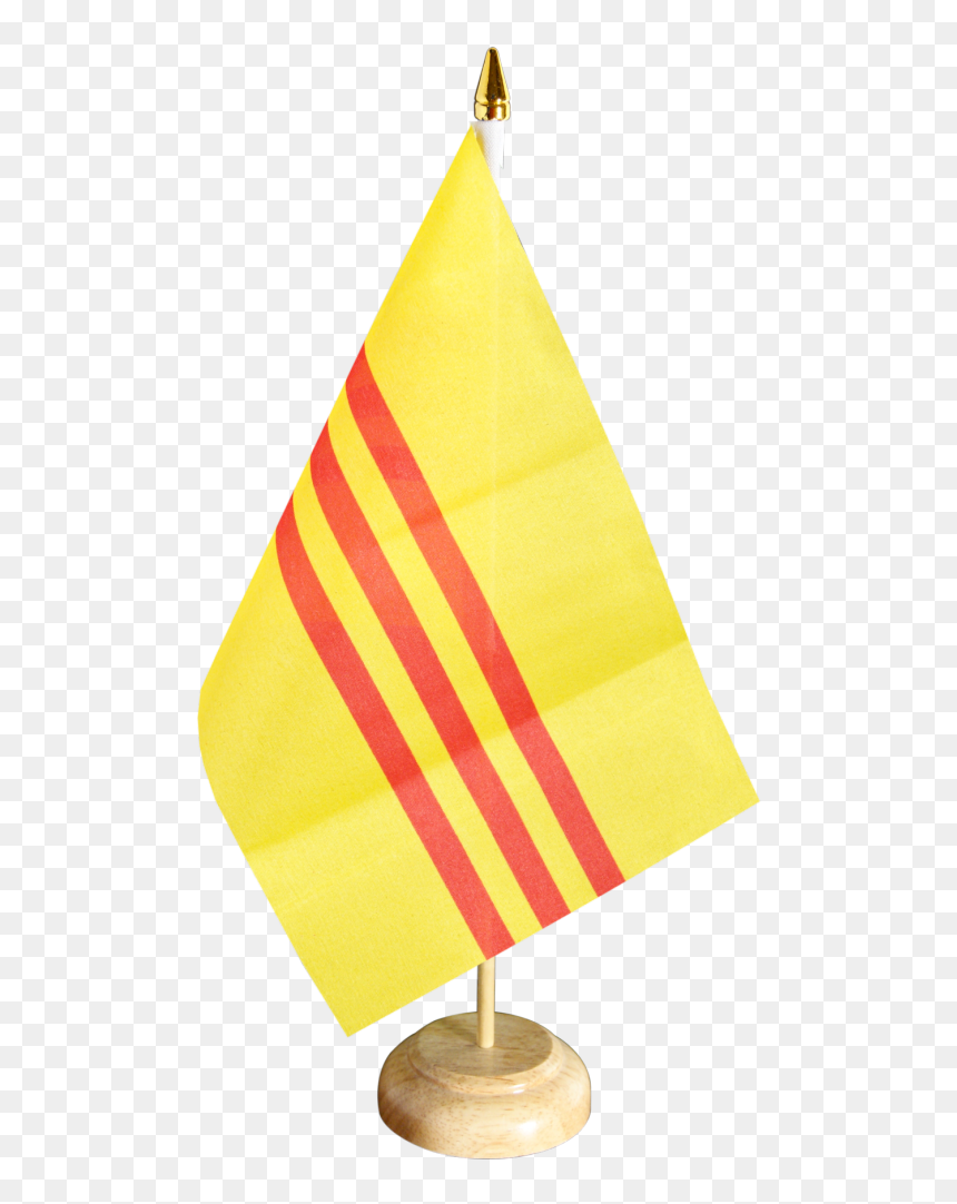 Vietnam Old Table Flag - Triangle, HD Png Download - vietnam flag png