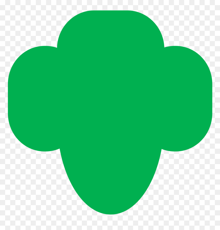 Girl Scout Trifoil In Green Clip Arts, HD Png Download - girl scout png