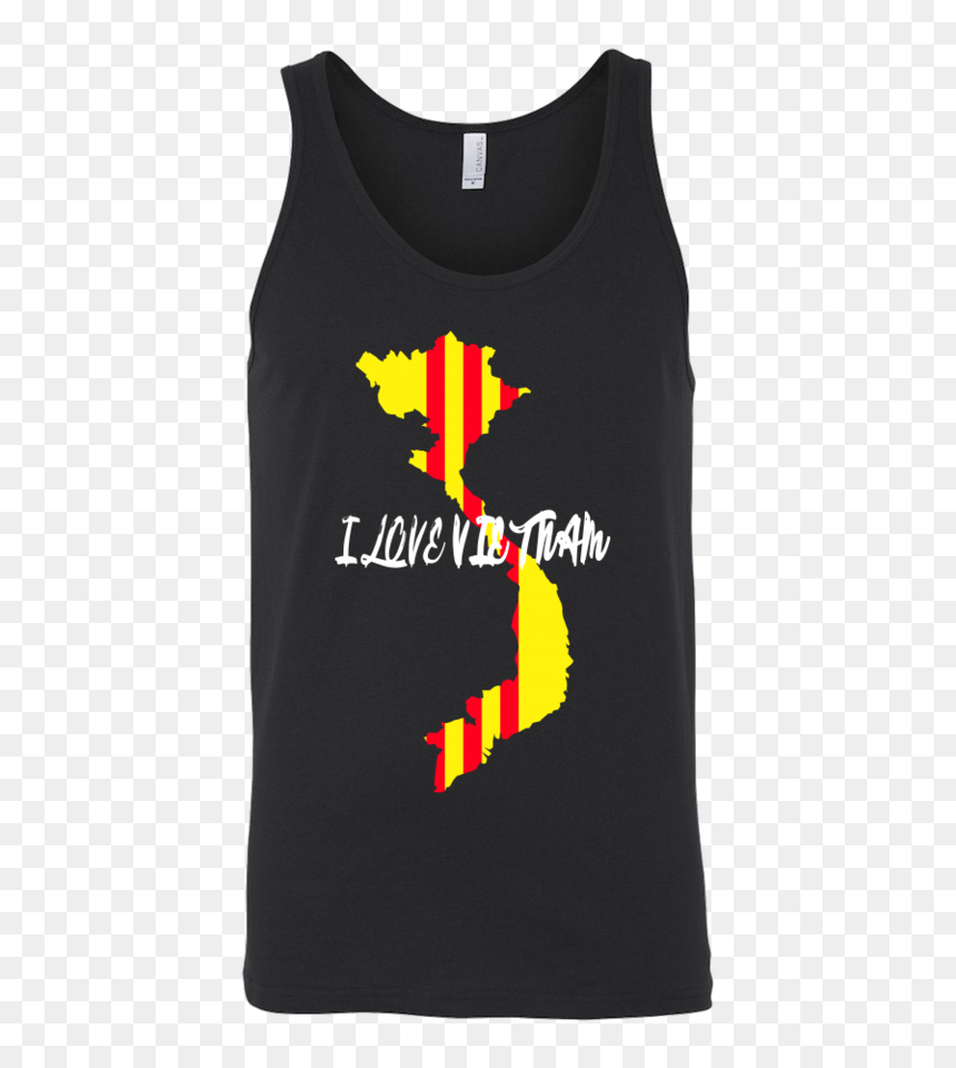 I Love Vietnam With South Vietnam Flag On Vietnam Map - T-shirt, HD Png Download - vietnam flag png