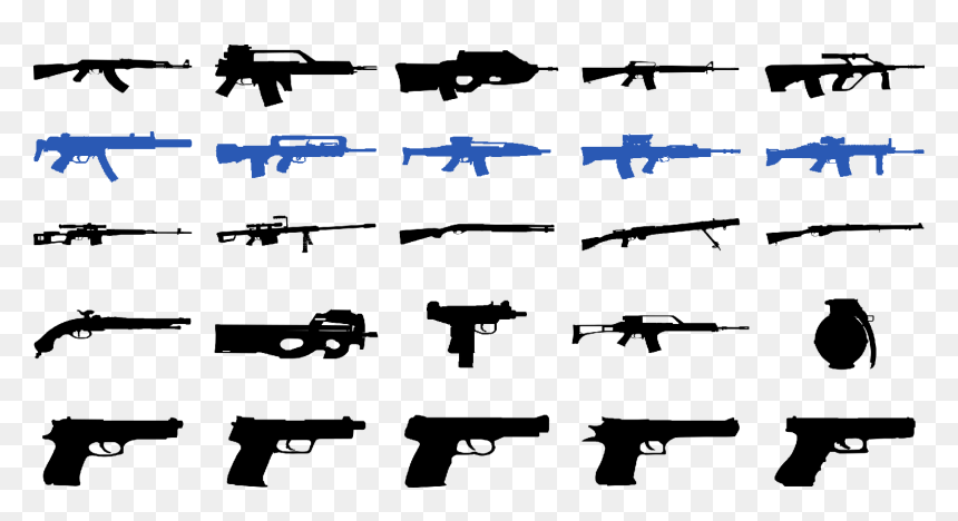 Transparent Guns Police - Ak 47 Gun Drawing, HD Png Download - portal gun png