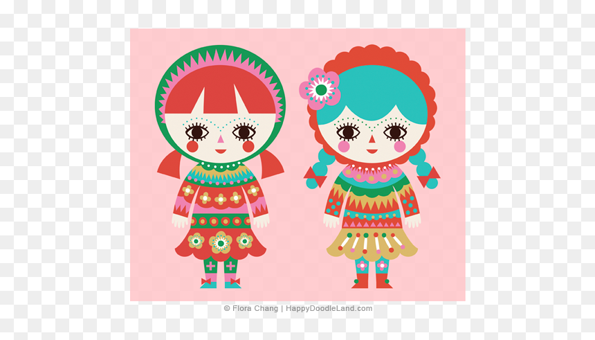 Folk Girls © Flora Chang, HD Png Download - land png