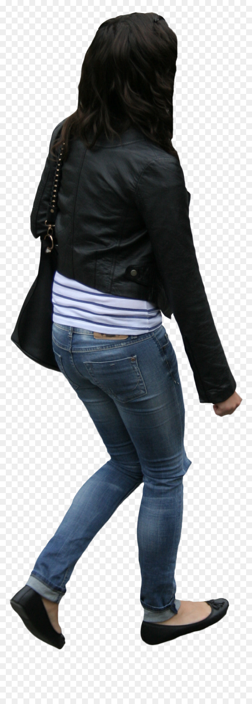 Leather Jacket, HD Png Download - people from above png