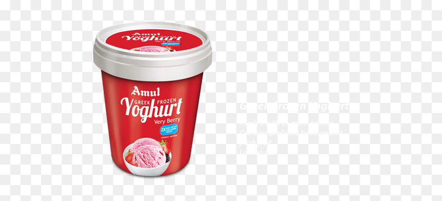Greek Frozen Yogurt - Amul Greek Yogurt, HD Png Download - frozen yogurt png
