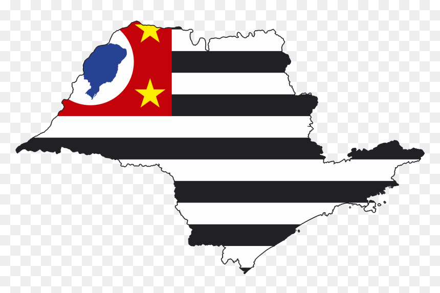 Flag Map Of Sao - Estado São Paulo, HD Png Download - sao png