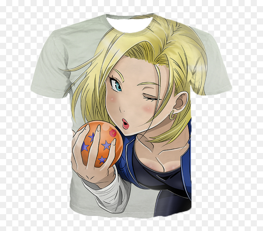 Kissing Android 18 T Shirt - Sexxy Dragon Ball Z Girls, HD Png Download - android 18 png