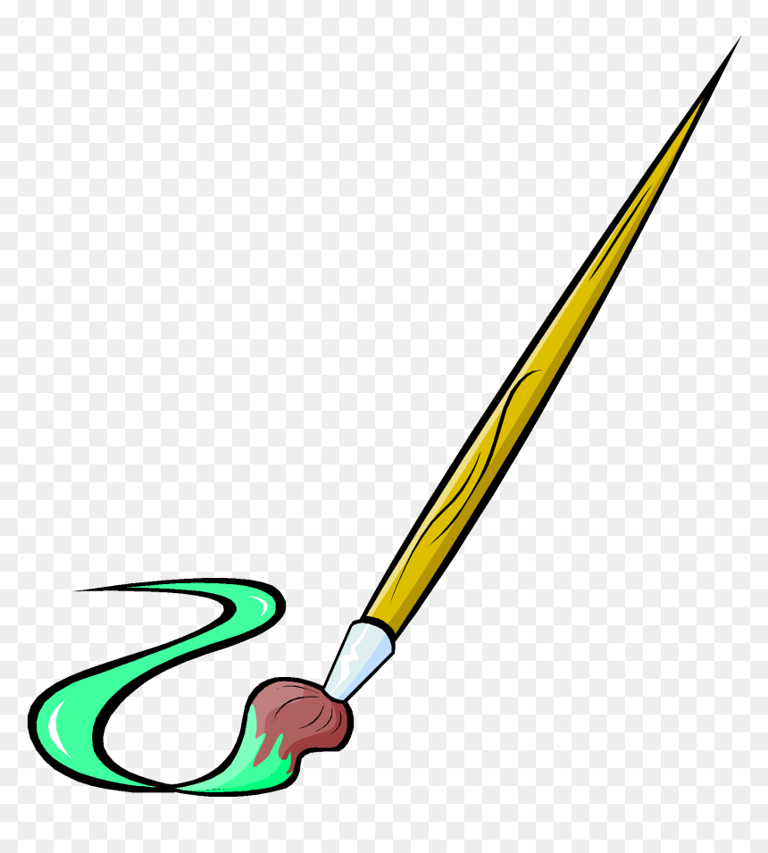 Beak Paintbrush Line Clip Art - Paint Brush Clip Art, HD Png Download - brush line png