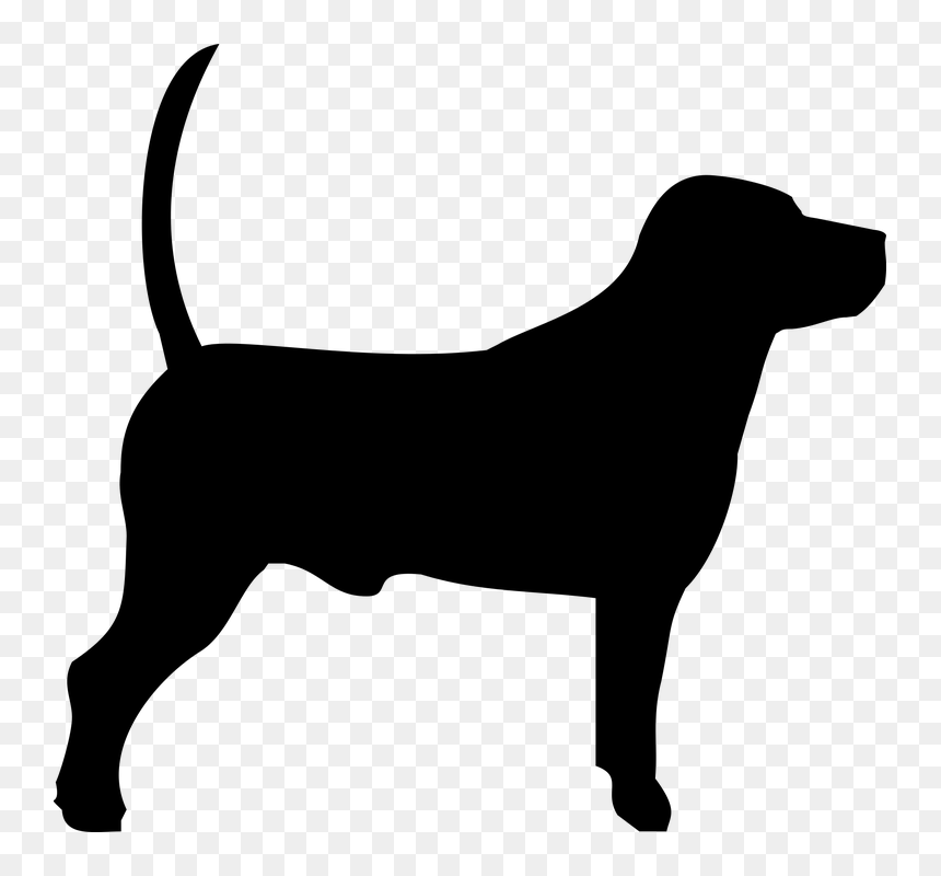 Beagle Dog Silhouette, HD Png Download - dog outline png