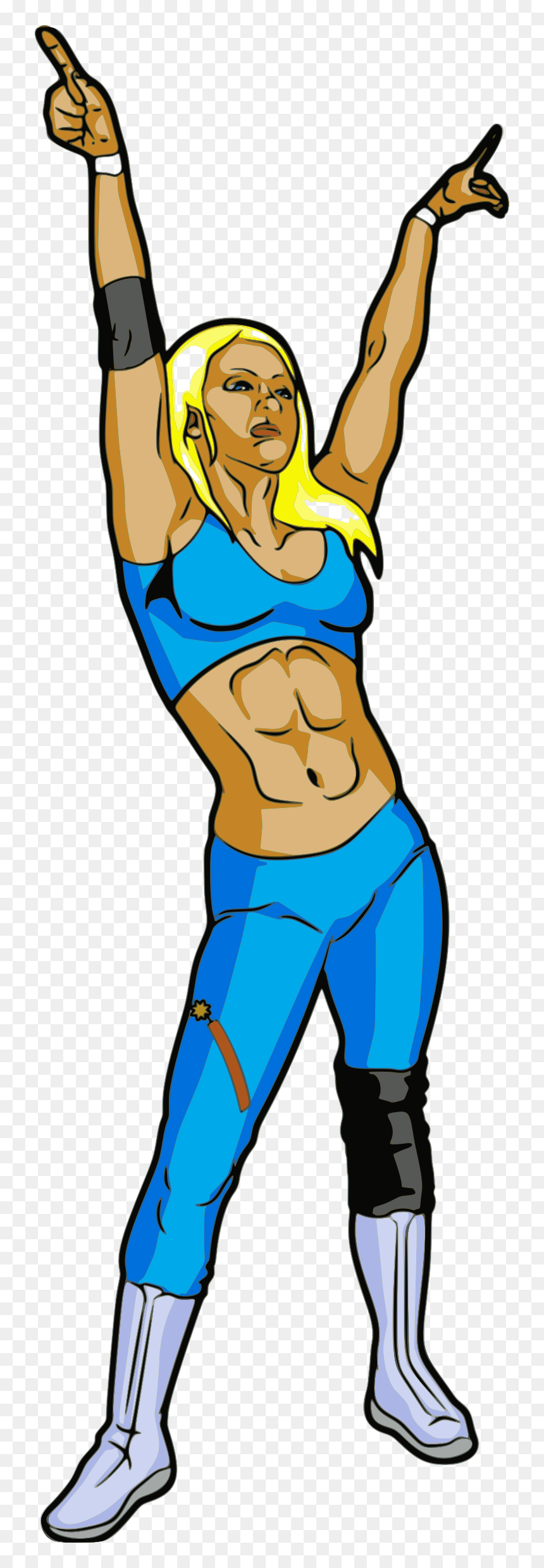 Female Professional Wrestler Clip Arts - Woman Wrestler Clipart, HD Png Download - wrestler png