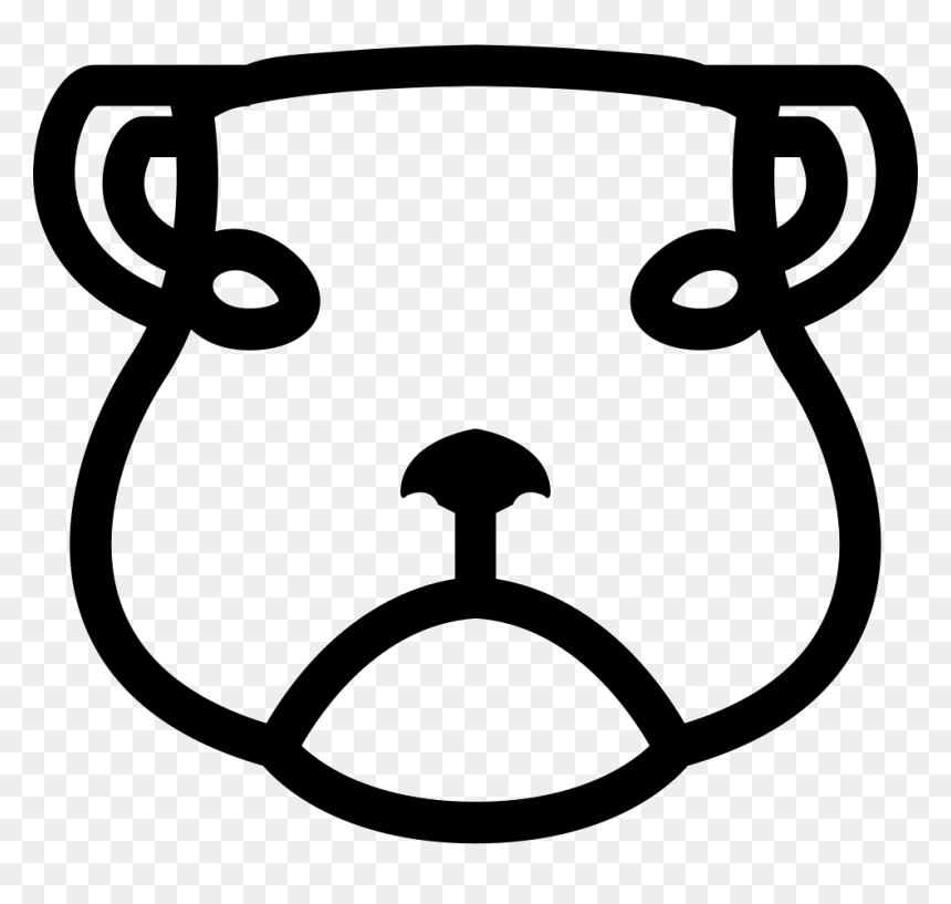Dog Face Frontal Outline Comments - Icon, HD Png Download - dog outline png