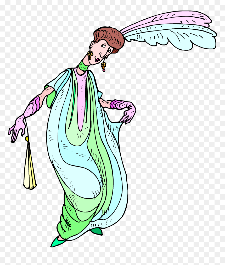 Belted Dress With Fullness Above The Waistline - Illustration, HD Png Download - people from above png