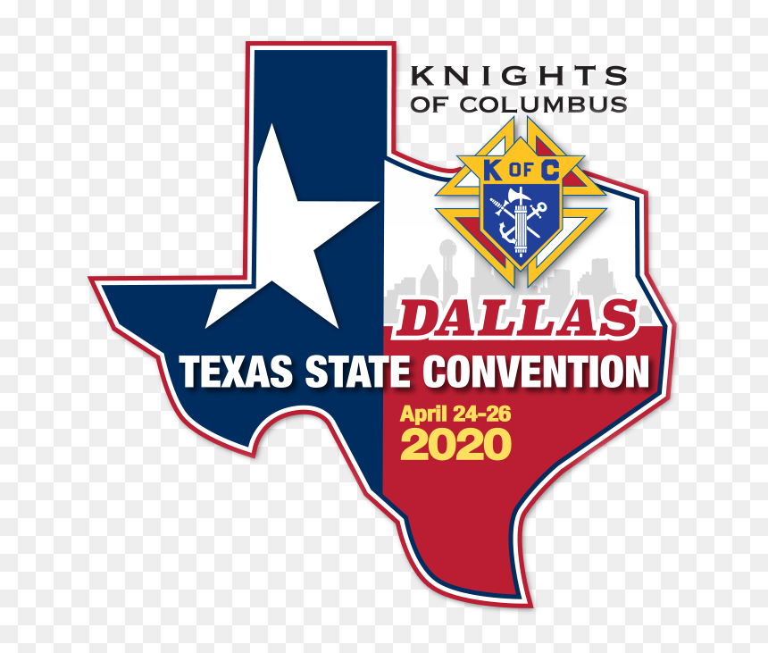 Tkofc Logo State Convention Dallas 2020 V2 - Knights Of Columbus Emblem, HD Png Download - knights of columbus logo png