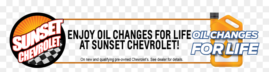 Oil Changes For Life At Sunset Chevrolet - Calligraphy, HD Png Download - oil change png