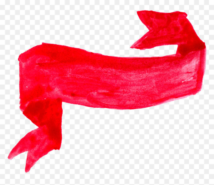 Watercolor Banner Red - Watercolor Red Png, Transparent Png - banner png tumblr