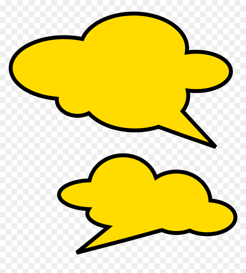 Vines Swirl Png Transparent Image - Bubble Speech Png Yellow, Png Download - cartoon bubble png
