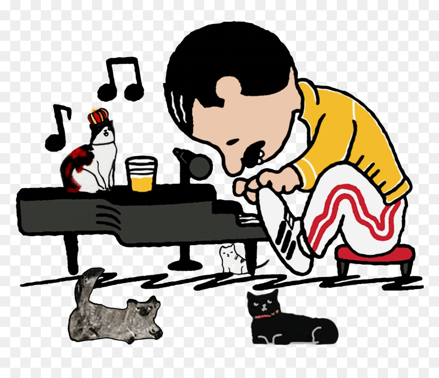 Piano T Shirt Kids, HD Png Download - freddie mercury png