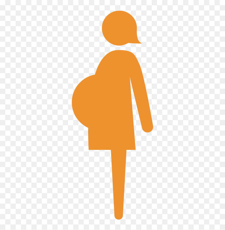 Surrogacy Silhouette, HD Png Download - pregnant png