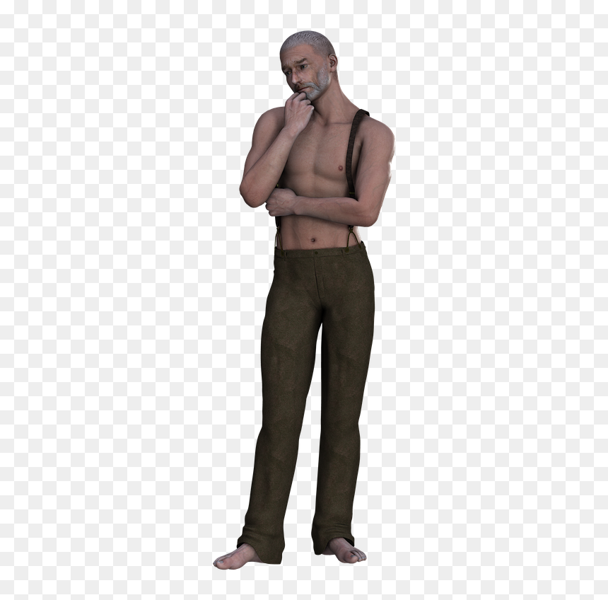 Standing, HD Png Download - old person png