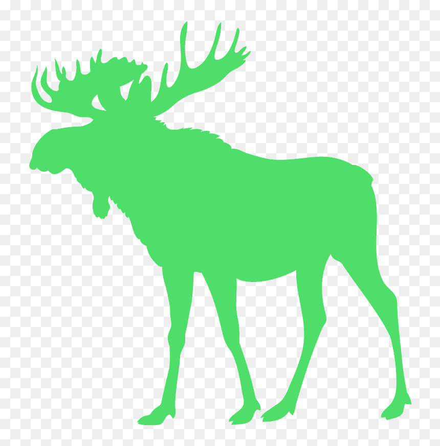 Moose Silhouette Free, HD Png Download - moose silhouette png
