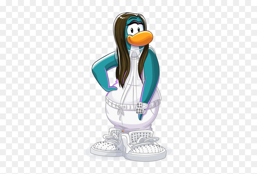 Girl Club Penguin Drawing, HD Png Download - zendaya png