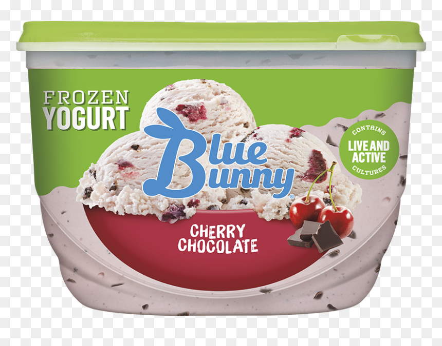 Cherry chocolate Frozen Yogurt - Blue Bunny Frozen Yogurt Vanilla Bean, HD Png Download - frozen yogurt png