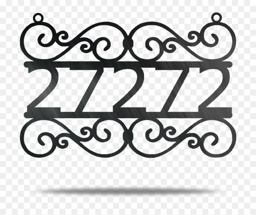 Swirl Address Customizable Metal Wall Sign - Wrought Iron Clipart, HD Png Download - swirl line png