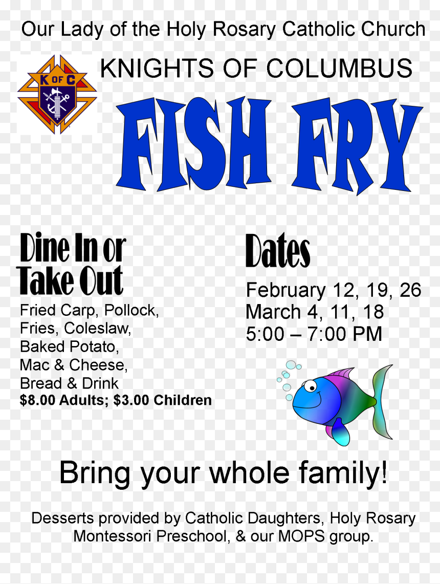 2016 Fish Fry 30wvxsfzv4u3mdpyorur62 - Poster, HD Png Download - knights of columbus logo png