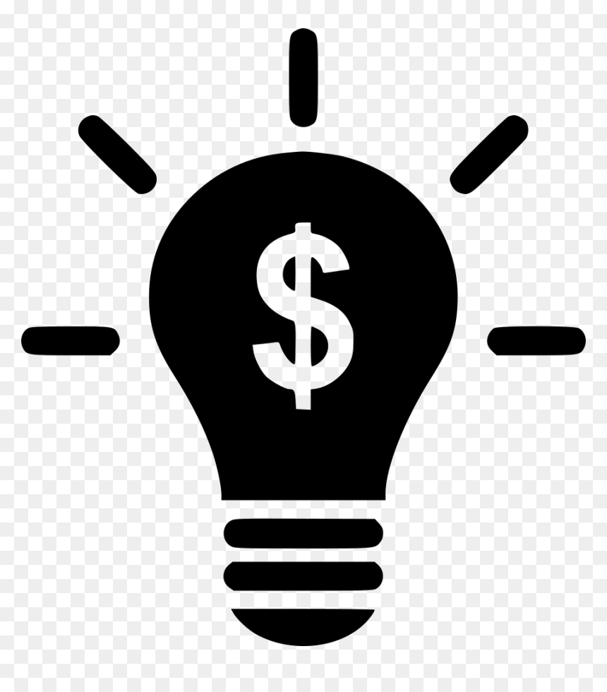 Transparent Light Bulb Idea Clipart - Money Light Bulb Png, Png Download - finance icon png