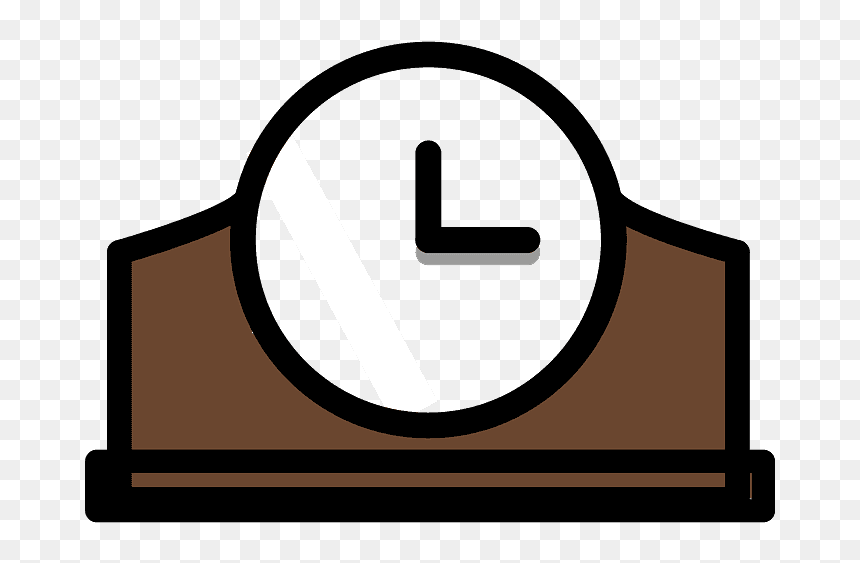 Mantelpiece Clock Emoji Clipart, HD Png Download - clock emoji png