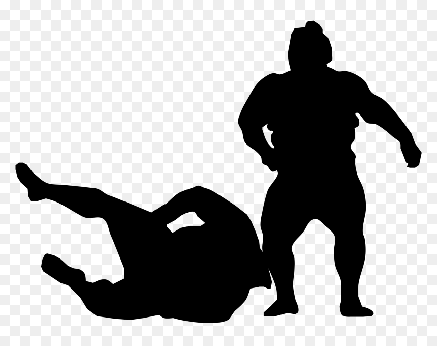 Sumo Big Image Png - Sumo Wrestling Silhouette, Transparent Png - wrestler png