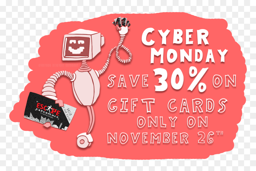 Up To 51% Off Black Friday Week - Cartoon, HD Png Download - cyber monday png