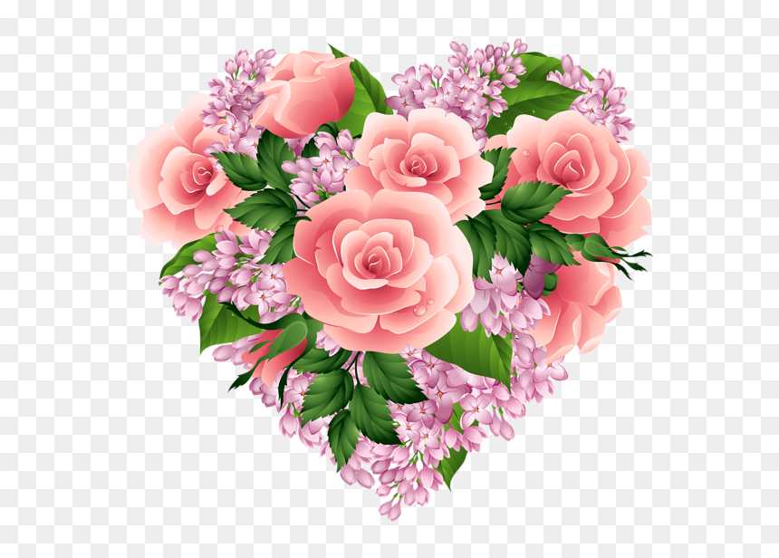 Vintage Diy, Vintage Roses, Flower Clipart, Printable - Floral Heart Clip Art, HD Png Download - vintage rose png