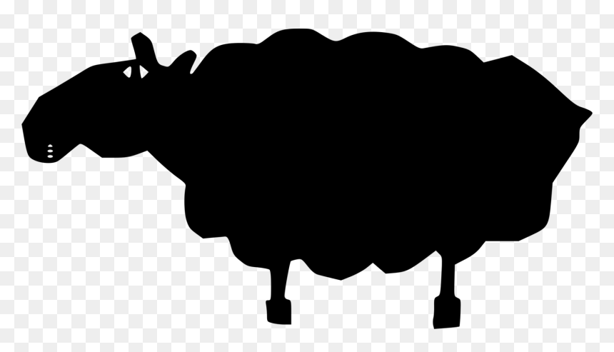 Sheep, HD Png Download - moose silhouette png