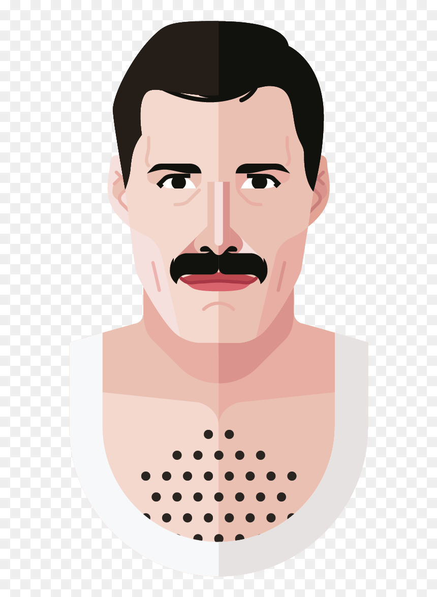 Freddie Mercury Transparent Facd, HD Png Download - freddie mercury png