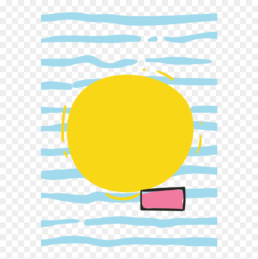Middle Yellow Round Blue Stripes Book Banner - Rambut, HD Png Download - yellow banner png