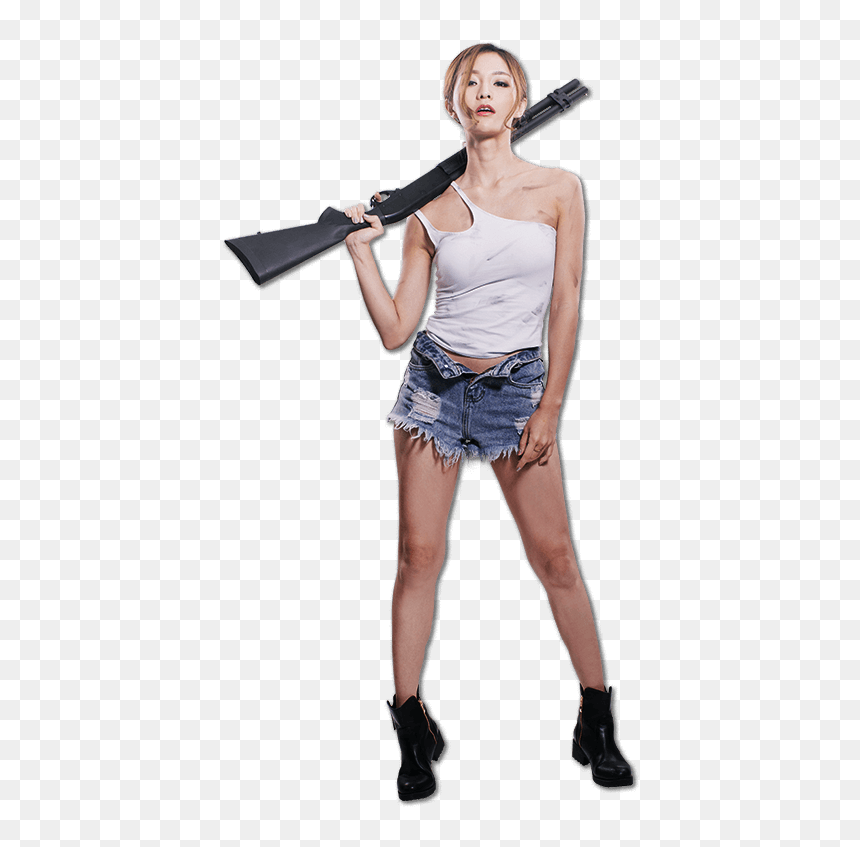 Zombie Girl Png - Assault Rifle, Transparent Png - zombie girl png