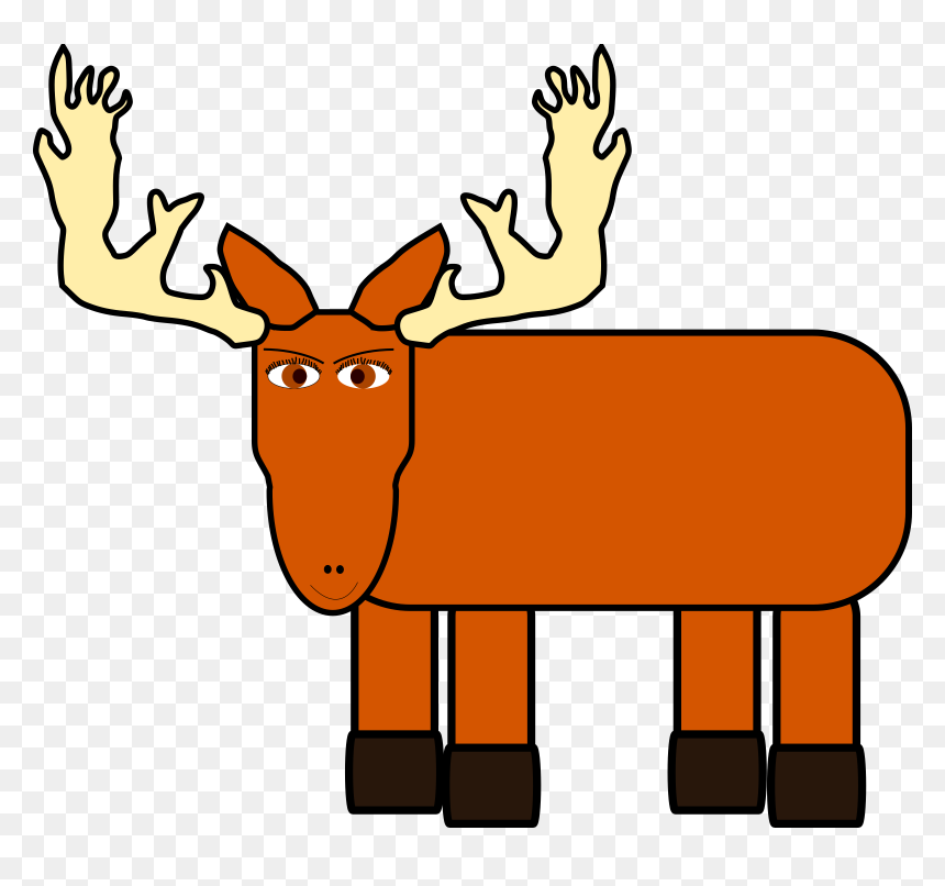 Pale Blue Moose Svg Clip Arts - Animated Moose, HD Png Download - moose silhouette png