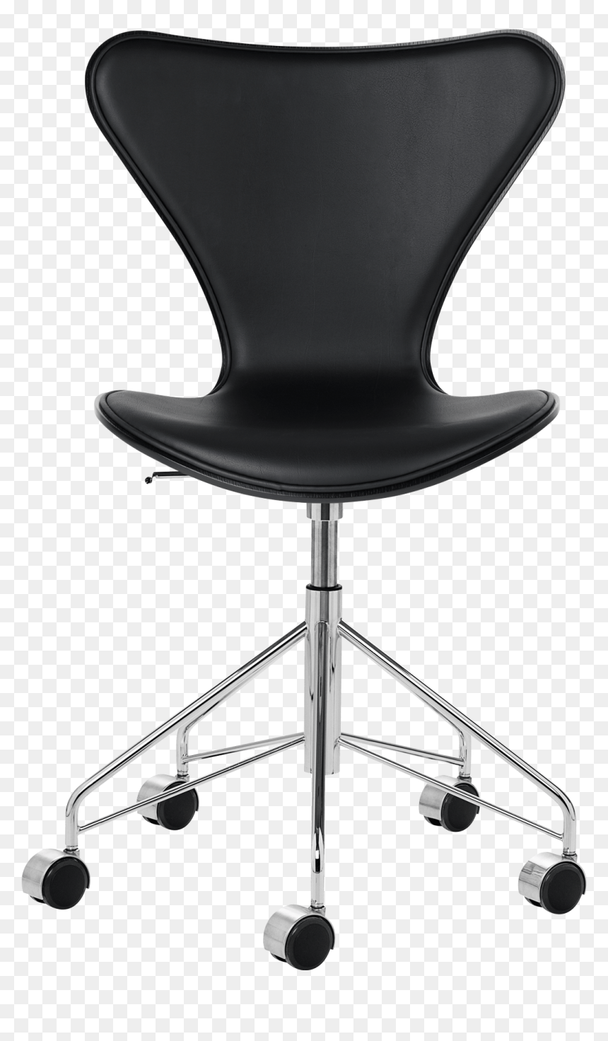 3117 Swivel Chair Front Upholstered Black Leather - Series 7 Office Chair, HD Png Download - office chair png