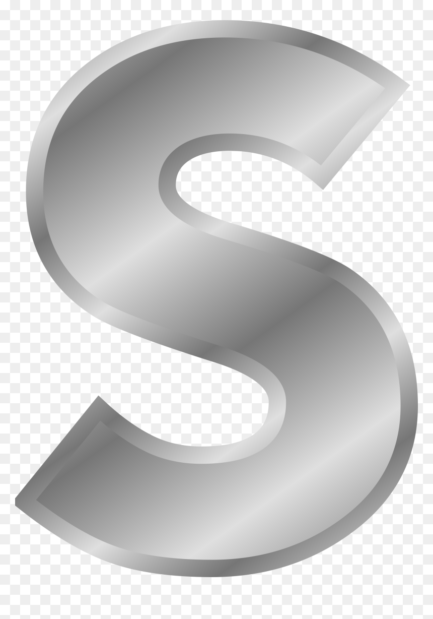 Clip Transparent U Png - Silver Letter S Png, Png Download - silver banner png