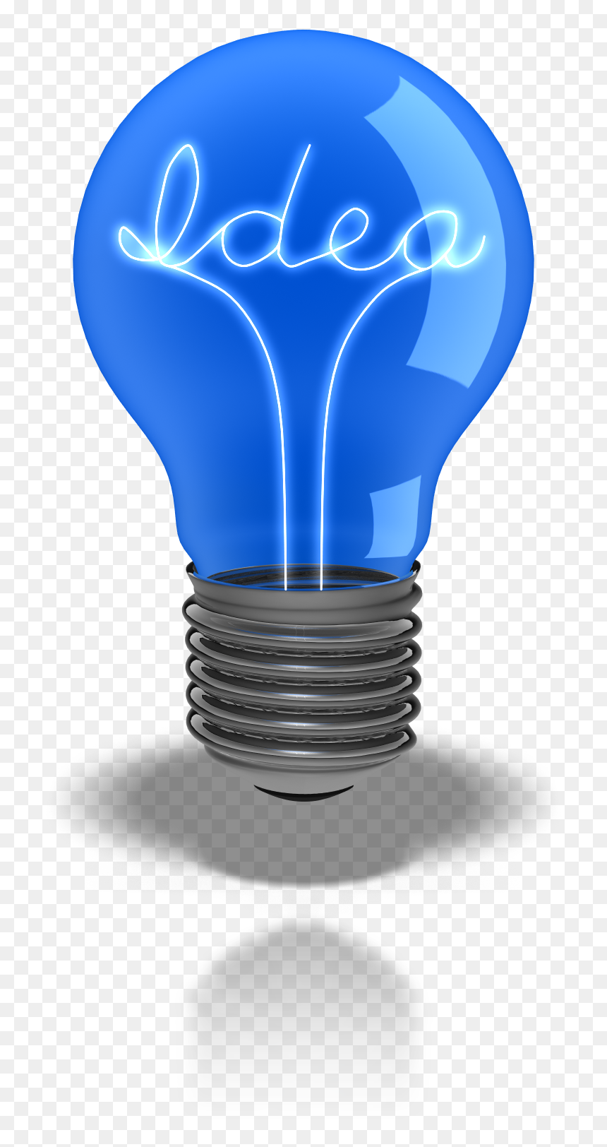 Light Bulb Idea Png Download - Blue Light Bulb Png, Transparent Png - light bulb idea png