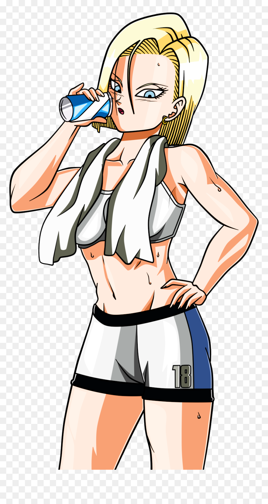 Android 18 Ecchi, HD Png Download - android 18 png