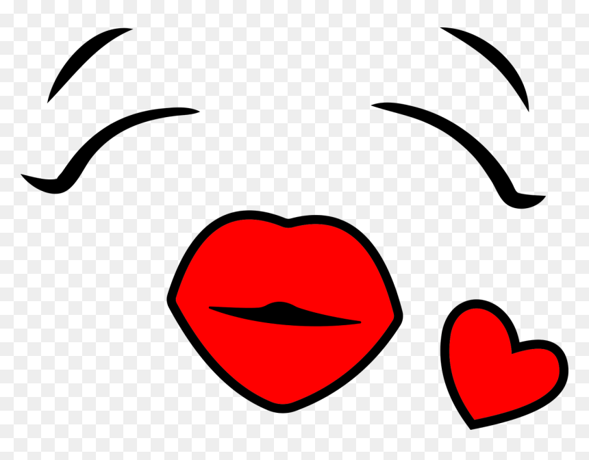 Heart Smiley Faces Clip Art, HD Png Download - kissing emoji png