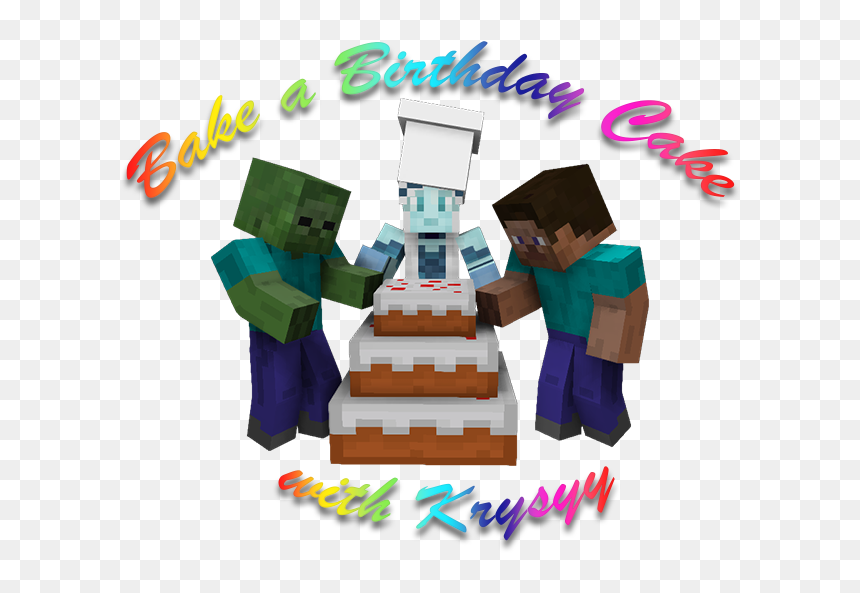 Cartoon, HD Png Download - minecraft cake png